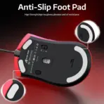 ATTACK SHARK R1 Wireless Gaming Mouse 59g Superlight, PixArt PAW3311 18,000 DPI Sensor, Tri-Mode Wired/2.4G/BT5.2, 65-Hour Battery, 1000Hz, Red - Image 9