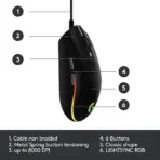 Logitech G102 Light Sync Gaming Wired Mouse RGB Lighting, 6 Programmable Buttons, 8 k dpi Tracking,16.8mn Color, Light Weight - Black - Image 6