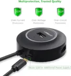 UGREEN USB 2.0 Hub 4 Ports 20277 Black – 480Mbps Transfer, Micro USB Power, LED Indicator, 1M Cable, Supports 10TB HDD, Plug & Play, Overload Protection - Image 6