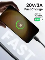 UGREEN USB-C to USB-C 2.0 Cable (0.5m, Black) | 60W PD Fast Charging | 480Mbps Data Sync | Reinforced for 10,000+ Bends | Compatible with Laptops, Smartphones & Tablets - Image 5