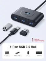 UGREEN USB Hub, 4-Port USB 3.0 Hub with1m Extension Cable, High-Speed Portable USB Splitter - UNIVERSAL COMPATIBLITY