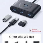 UGREEN USB Hub, 4-Port USB 3.0 Hub with1m Extension Cable, High-Speed Portable USB Splitter - UNIVERSAL COMPATIBLITY