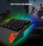MEETION KB015 One-Handed Wired Gaming Keyboard – Rainbow LED Backlight, 35 Keys, Anti-Ghosting, USB, Ergonomic Design, Plug & Play - Image 10