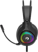 Marvo H8325 Wired Over-Ear Headphones, 3.5mm Jack, Lightweight 130g, Dynamic Driver, Compatible with Cellphones, Plastic Build, Remote Control, Black - Image 2