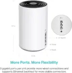 TP-Link Deco XE75 AXE5400 Tri-Band Mesh WiFi 6E System (2-Pack) – Covers 5,500 ft², 5400 Mbps Speed, 6 GHz Band, AI-Driven Mesh, 200 Devices, 3× Gigabit Ports, HomeShield Security - Image 3