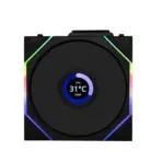 Lian Li UNI Fan TL LCD 120 Wireless - Single Pack - Controller Not Included - 2.4 GHz Wireless Control - Infinity Mirror Design - LCD Display - Controller requesd for use. - Black (12TLLCD1W1B)