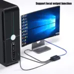 60M HDMI KVM Extender with Loop-Out | Supports 1080P/60Hz Video | USB Keyboard & Mouse Extension | CAT5e/CAT6 Transmission Up to 60m | Rack-Mountable - Image 6