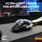 ATTACK SHARK G3 PRO Tri-Mode Wireless Gaming Mouse with RGB Charging Dock, 25,000 DPI, Ultra-Light 59g, PAW3311 Sensor, Omron 100M Switches – Black - Image 5