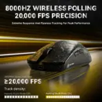 ATTACK SHARK R11 ULTRA Carbon Fiber Wireless Gaming Mouse With 49g Superlight Design, PAW3950MAX Sensor, Nordic 52840 MCU, 8000Hz Polling Rate, And Tri-Mode Connectivity | Forged Black - Image 7
