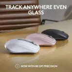 Logitech MX Anywhere 3S – Ultra-Precise 8K DPI Mouse Any-Surface Tracking, MagSpeed Scroll, USB-C Rechargeable, Quiet Clicks, Bluetooth Only, Up to 3 Devices At The Same Time, Works on Glass, Programmable Buttons, Win/macOS/ChromeOS/Linux | ROSE PINK - Image 2
