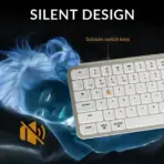 Keychron B1 Pro Lightweight Ultra-portable Compact 75% Keyboard with 2.4 GHz / BT / Type-C Wired Connectivity ; Extended Battery Life ; 12 Multimedia Keys & Quick Emoji Access ; Concave Ergonomic Keys  ; Supports macOS / Windows / Linux  | IVORY WHITE B1P-K8 - Image 6