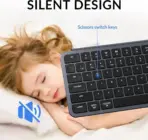Keychron B1 Pro Lightweight Ultra-portable Compact 75% Keyboard with 2.4 GHz / BT / Type-C Wired Connectivity ; Extended Battery Life ; 12 Multimedia Keys & Quick Emoji Access ; Concave Ergonomic Keys  ; Supports macOS / Windows / Linux  | SPACE GREY B1P-K1 - Image 6