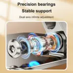 Foldable Tablet Bracket Stand | 360 Degree Rotating Portable Laptop Bracket | Hollow Heat Dissipation | Height Adjustable | FULL ALUMINUM | SILVER - Image 4