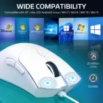ATTACK SHARK R1 White Tri-Mode Gaming Mouse | 49g Superlight, 800–18000 DPI, PAW3311 Sensor, 200h Battery, USB-C, BT5.2, RGB, HUYU Switches, TTC Encoder, Self-Developed Driver - Image 10