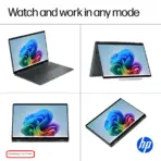 HP OmniBook X Flip AI PC Intel® Core™ Ultra 7 256 Intel® AI Boost (47 NPU TOPS) | 16GB DDR5x RAM ; 1TB NVMe SSD | Intel® Arc™ | 16 inch 2K IPS TouchScreen Display | Backlit Keyboard | Windows 11 |  16-as0023dx Eclipse Gray - Image 4