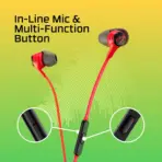 HyperX Cloud Earbuds II – 14mm Drivers, Four Eartips, Hard-Shell Carrying Case, Low-Profile 90° Plug, 3.5mm Plug, Built-in Microphone, Multi-Function Button, PC, Mobile, Nintendo Switch – Black - Image 5
