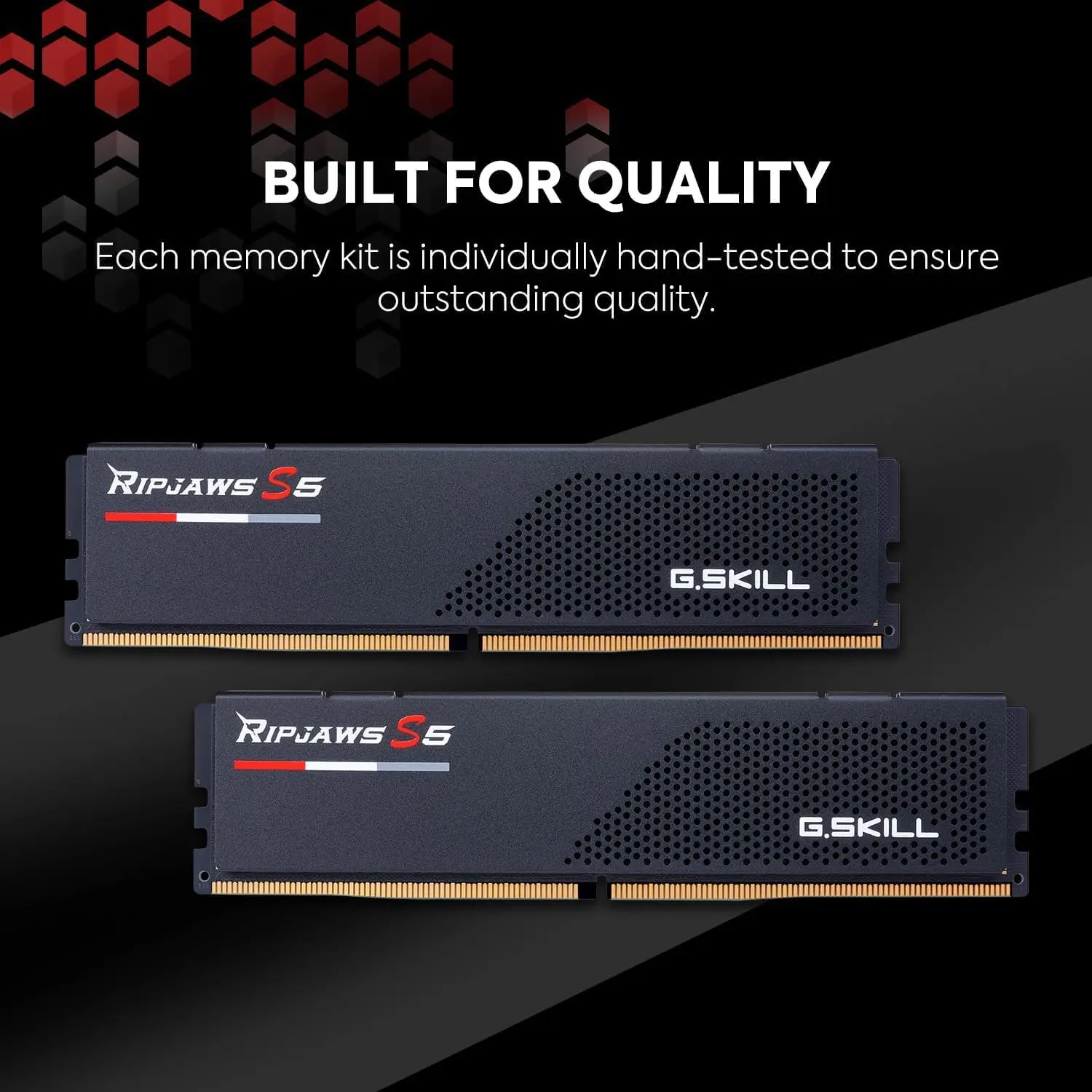 712W3CqEj2L._AC_SL1500_.webp G.SKILL Ripjaws S5 Series DDR5 RAM 64GB (2x32GB) 6000MT/s CL36 1.35V Intel XMP 3.0 Desktop Computer Memory UDIMM - Matte Black (F5-6000J3636F32GX2-RS5K) - Image 1