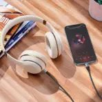HOCO UPA26 Type-C to Lightning 3.5mm Braided Audio Cable – 1M Metal + Nylon, Hi-Fi Digital-to-Analog Sound Conversion, Durable Flexible Design, Black - Image 5
