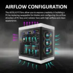 GAMDIAS AEOLUS P2-1201 120mm ARGB PC Case Fan, Cable-less Daisy Chain Connection, Dual Infinity Mirror Lighting, Swappable Fan Blade for Reverse Airflow, Performance 30mm Thick - ONE FAN - Image 5