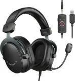 FIFINE AmpliGame H9 Gaming Headset Black – 7.1 Surround Sound, 3.5mm + USB Dual Connectors, Detachable Mic, Noise Canceling, Over-Ear Comfort, PC/PS5/Xbox/Switch - Image 2