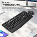 PROMATE PROCOMBO-14 ERGONOMIC WIRELESS BLACK COMBO