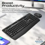PROMATE PROCOMBO-14 ERGONOMIC WIRELESS BLACK COMBO