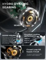 AsiaHorse AMICI GT ARGB 120mm PWM Fan 1-Pack – Forward Black, Infinity Mirror, 24 ARGB LEDs, 1800RPM, 68.5CFM, 2.0mmH2O, HDB Bearing, Low Noise 30dB, Sync-Compatible - Image 3