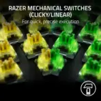 Razer BlackWidow V4 X Gaming Keyboard Razer Green Mechanical Switches Clicky Full Size RGB Backlight 6 Macro Keys Media Roller Aluminum Top Case Durable Keycaps - Image 7