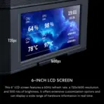 LIAN LI LANCOOL 207 Digital Black ATX/M-ATX Case, 6″ LCD Display, 4 PWM Fans, Mesh Panels, 360mm Radiator Support, GPU Anti-Sag Bracket, Front PSU Design - Image 7