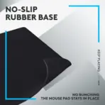 Logitech G640 Large Cloth Gaming Mouse Pad, 460x400mm, Optimized for Logitech G Sensors, Non-Slip Rubber Base, Smooth Tracking Surface, Durable & Portable Design - Image 3