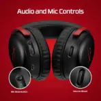 HyperX Cloud III Wireless – Gaming Headset for PC, PS5, PS4, up to 120-hour Battery, 2.4GHz Wireless, DTS Spatial Audio, 53mm Angled Drivers, Memory Foam, Durable Frame, 10mm Microphone, Black/Red - Image 2