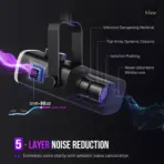 FIFINE AMPLIGAME AM8 USB/XLR Dynamic Microphone – Black | RGB Lighting, Tap-to-Mute, Cardioid Pattern, Volume & Monitoring Controls, Dual Connection for Gaming & Streaming - Image 5