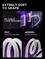 ASIAHORSE Hydrus 24-Pin ARGB PSU Left Extension Cable 500mm White – 18AWG Wires, RGB Lighting, 12V, 20.8A Current, 250W Rated Power, Premium PVC Build - Image 8