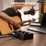 FIFINE AMPLI1 USB Audio Mixer – 48V Phantom Power, XLR Mic & Instrument Inputs, 3-Channel Interface, Direct Monitor, Gain Control, Studio-Quality Streaming & Recording - Image 4