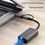USB 3.0 / Type-C Gigabit Ethernet Adapter OTG USB C RJ45 Network Card Network Extension Cable Splitter - Image 3