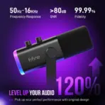FIFINE AMPLIGAME AM8 USB/XLR Dynamic Microphone – Black | RGB Lighting, Tap-to-Mute, Cardioid Pattern, Volume & Monitoring Controls, Dual Connection for Gaming & Streaming - Image 4