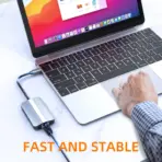 BYL 5-in-1 USB-C Hub With RJ45 Ethernet, USB 3.0 5Gbps, USB 2.0, SD/TF Card Reader, Plug & Play, Compact & Portable For MacBook & Type-C Laptops - Image 4