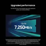 Samsung 990 EVO Plus 4TB NVMe M.2 SSD With PCIe 4.0 x4 / 5.0 x2, 7,250MB/s Read, 6,300MB/s Write, 1.4M IOPS, V-NAND TLC, HMB Cache, AES-256, 2,400TBW | MZ-V9S4T0BW - Image 2