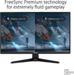 ASUS TUF Gaming VG249QM1A 23.8” FHD Fast IPS Gaming Monitor with 270Hz Overclockable Refresh Rate, 1ms Response Time, FreeSync Premium, G-Sync Compatibility & ELMB Technology | BLACK  - Image 2