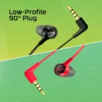 HyperX Cloud Earbuds II – 14mm Drivers, Four Eartips, Hard-Shell Carrying Case, Low-Profile 90° Plug, 3.5mm Plug, Built-in Microphone, Multi-Function Button, PC, Mobile, Nintendo Switch – Black - Image 6
