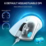 ATTACK SHARK R1 White Tri-Mode Gaming Mouse | 49g Superlight, 800–18000 DPI, PAW3311 Sensor, 200h Battery, USB-C, BT5.2, RGB, HUYU Switches, TTC Encoder, Self-Developed Driver - Image 8