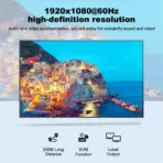 60M HDMI KVM Extender with Loop-Out | Supports 1080P/60Hz Video | USB Keyboard & Mouse Extension | CAT5e/CAT6 Transmission Up to 60m | Rack-Mountable - Image 7