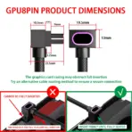 ASIAHORSE Hydrus 8-Pin ARGB GPU B Extension Cable – 30cm, Black, 18AWG Wire, 12V RGB Lighting, 25A Current, 300W Power, Premium PVC Sleeving for High-Performance GPUs - Image 5