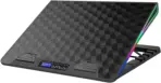 Laptop RGB Cooling Pad, Laptop Cooler, 2 USB Ports, Digital LED Display , Laptop Cooling Pad Stand with 1 Quiet Fan, Adjustable Hight ,  Suitable for 12-17.3 Inch Laptops, Black - Image 14