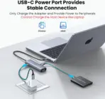 UGREEN 6‑in‑1 USB‑C Hub (Model 45320 CM512) – 10 Gbps USB‑C & USB‑A, 100 W Power Delivery, Gigabit Ethernet, SD/TF Card Slots – Space Grey - Image 7