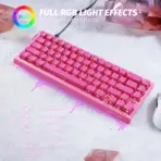 ATTACK SHARK X68HE 60% Mechanical Gaming Keyboard – Rose Contour RGB, Hall Effect Magnetic Switch, 0.01mm RT Accuracy, Adjustable Actuation 0.1–3.4mm, 8KHz Polling, Top Mount - Image 7