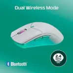 HyperX Pulsefire Haste 2 Core Wireless Gaming Mouse, 12,000 DPI, 100 Hours Battery Life, Dual Wireless, Lightweight 70g, RGB Lighting, TTC Gold Switches, NVIDIA Reflex Validated | WHITE - Image 2