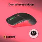HyperX Pulsefire Haste 2 Core Wireless Gaming Mouse, 12,000 DPI, 100 Hours Battery Life, Dual Wireless, Lightweight 70g, RGB Lighting, TTC Gold Switches, NVIDIA Reflex Validated | BLACK  - Image 5