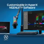 HyperX QuadCast 2 S USB Microphone with 32-bit/192kHz Audio, 100+ Customizable aRGB LEDs, Tap-to-Mute Sensor, Multifunction Knob, Detachable Shock Mount & Four Polar Patterns for Streamers | BLACK - Image 4