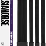 ASIAHORSE 18AWG Black PSU Cable Extension Kit – 4 Pack (24-Pin ATX, 4+4 Pin EPS, 2x PCI-E 6+2) Braided Sleeved, Soft Nylon, Cable Combs, Universal Compatibility